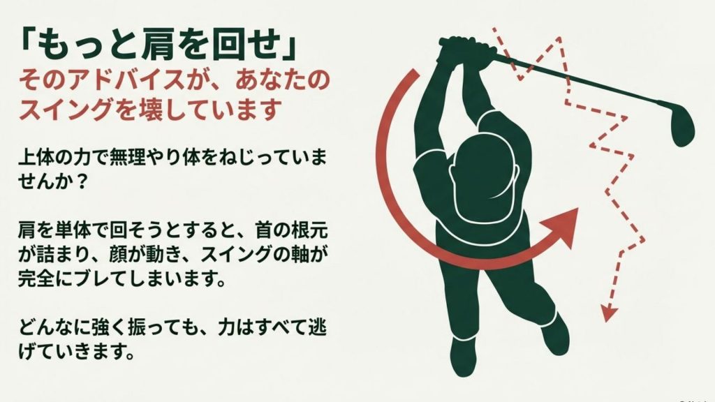 「もっと肩を回せ」というアドバイスの危険性